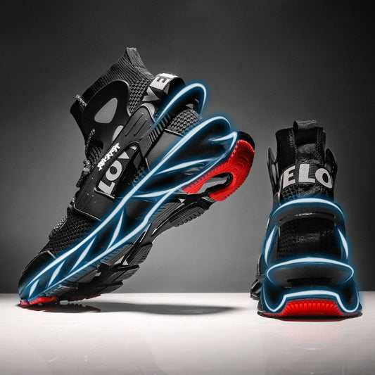 National Tide Men's Shoes Tide Brand Blade Shoes Men's Shock Absorption Running Autumn Breathable Thick Bottom Soft Bottom Basketball Sports Running Shoes
